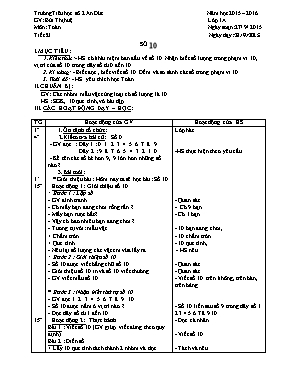 Giáo án Lớp 1 - Tuần 6 - Năm học 2015-2016